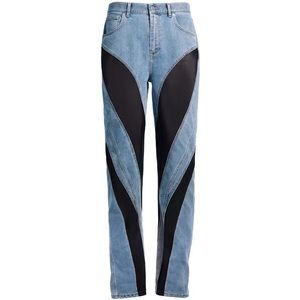 H&M HM X MUGLER Spiral-panel jeans US Men’s 36R (Fit like baggy women’s US8/10)